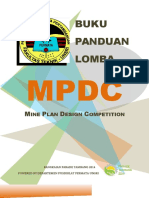 Buku Panduan Lomba Mine Plan Design Competition (MPDC)