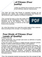 Four Kinds of Fitness (Four Levels of Quality)