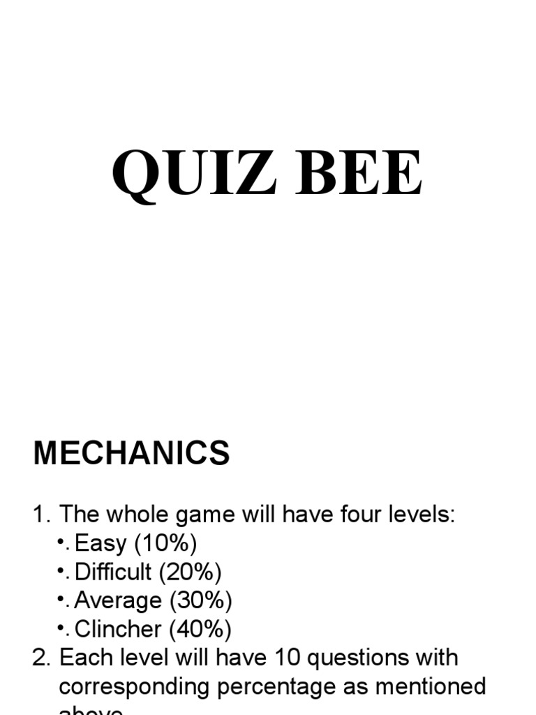 Quiz bee