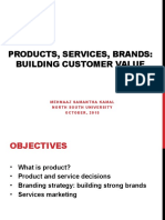 Products, Services, Brands: Building Customer Value: Mehnaaz Samantha Kamal North South University OCTOBER, 2015