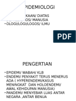 Pengertian Epidemiologi