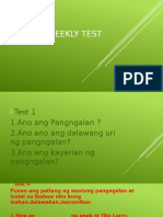 Filipino Weekly Test