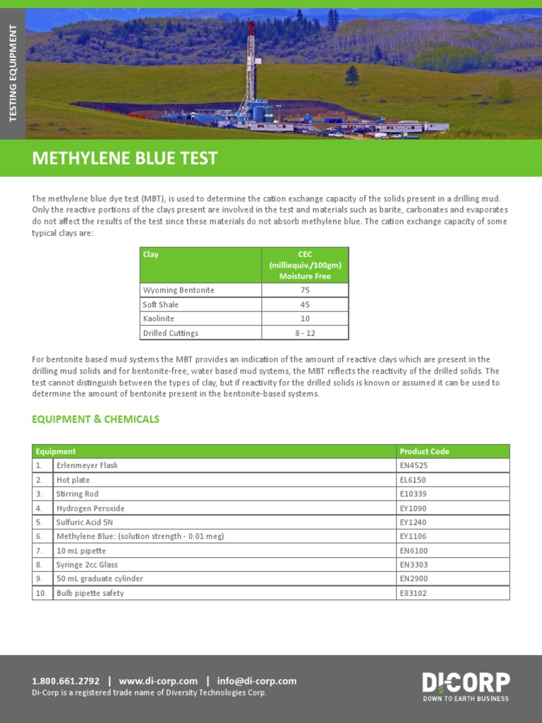 Methylene Blue Test | PDF | Chemical Substances | Chemistry