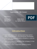 Case Study: SG Cowen