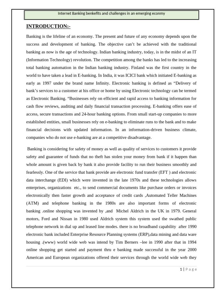 Internet banking project image