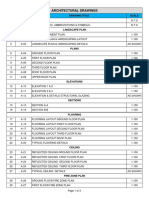 Architectural - Drawing List