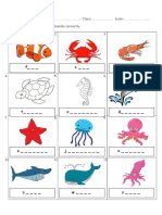 Sea Animal Names Worksheet