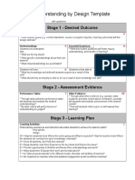 UBD Lesson Plan Template