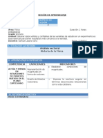 SESIÓN de APRENDIZAJE Magnitudes. Historia de La Fisica