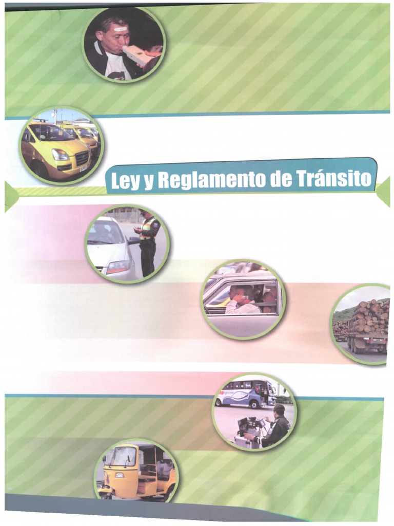 Ley Y Reglamento De Transito Pdf Transporte Peatonal