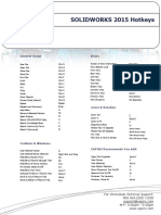 SolidWorks 2015 Hotkeys