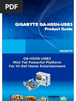 Download Gigabyte GA-H55N-USB3 mini-ITX Product Guide by GIGABYTE UK SN31852410 doc pdf