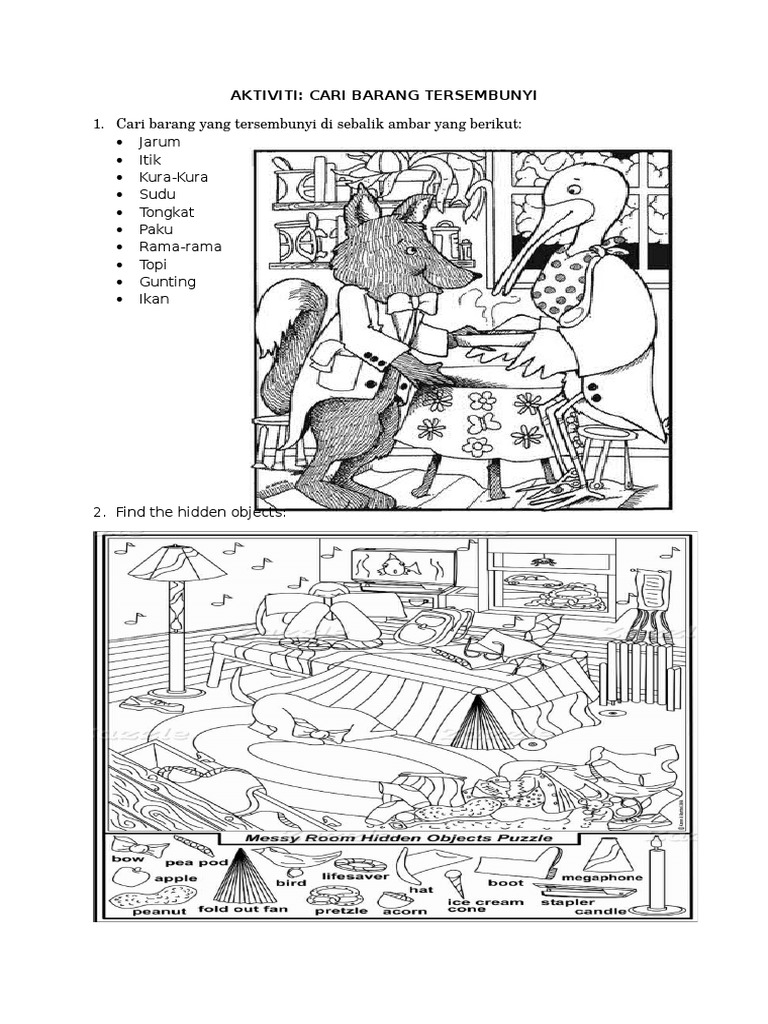 Cari Benda Tersembunyi In English