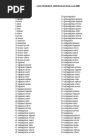 Numeros Ordinales Del 30 Al 100 Docx