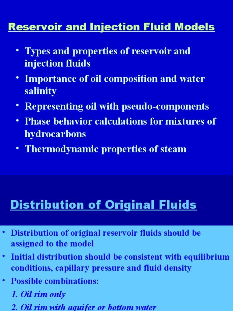 Fluid Models Petroleum Reservoir Petroleum