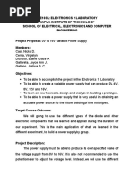 ECE103L Project Proposal Power Supply