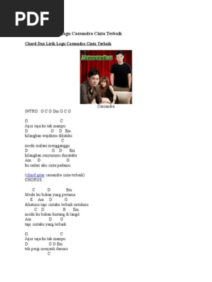 Cassandra Cinta Terbaik Lirik Chord Gitar