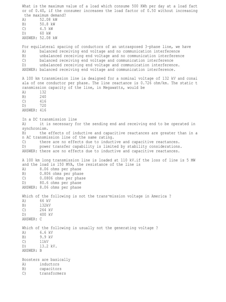 Caps Quiz PDF Electric Power Transmission Electrical Resistance And Conductance