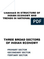 Changes in Structure of Indian Economy and Trends in National Income