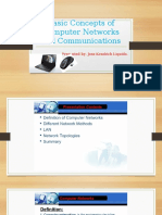 Basic Concepts of Computer Networks and Communications: Presented By: Joss Kendrick Liquido