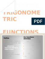 Inverse: Trigonome Tric Functions