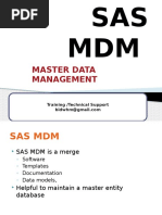 SAS MDM - Master Data Management