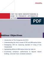 Fiinovation Webinar on CSR the New Understanding and How to Promote Affirmative Action