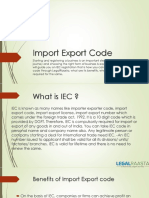 Register Import Export Code