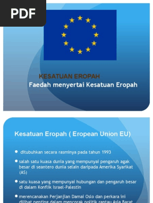 Faedah Menyertai Kesatuan Eropah Pdf