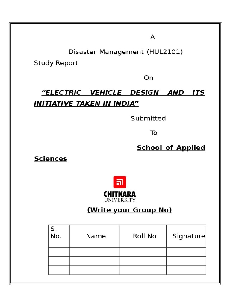 Electric Vehicle Design and Its InItiative Take in India PDF