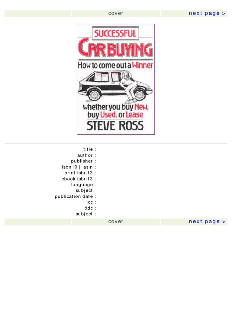 Car Buying Pdf Interest Loans