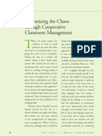Minimizing The Chaos Through Cooperative Classroom Management