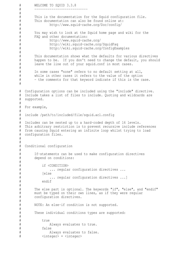Squid Configuration File Guide | PDF | Transport Layer Security | Proxy ...