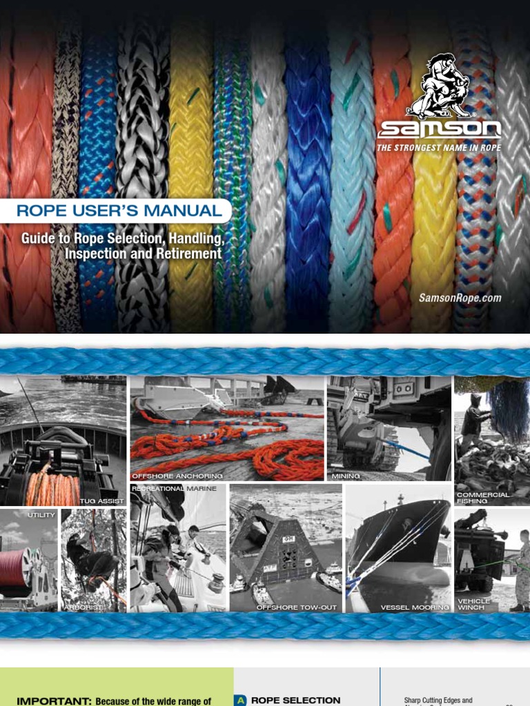 Rope Users Manual WEB | PDF | Rope | Creep (Deformation)