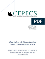 Estadísticas educativas sobre población universitaria - CEPECS