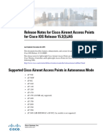 Release Notes For Cisco Aironet Access Points For Cisco IOS Release 15.3 (3) JA5