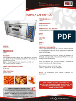 Horno a gas industrial FRY11-A 40 MJ 110V China