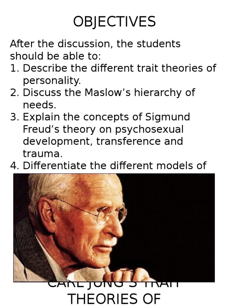 Carl Jung's Trait Theories of Personality PDF Extraversion And Introversion Oedipus Complex