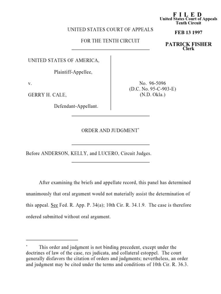 Filed Patrick Fisher PDF Appeal Strickland V. Washington