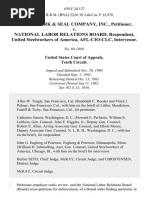 Crown Cork & Seal Company, Inc., Petitioner, v. National Labor Relations Board, Respondent, United Steelworkers of America, AFL-CIO-CLC, Intervenor