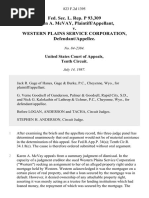 Fed. Sec. L. Rep. P 93,309 Karen A. McVay v. Western Plains Service Corporation, 823 F.2d 1395, 10th Cir. (1987)