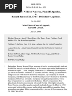 United States v. Ronald Benton Elliott, 849 F.2d 554, 11th Cir. (1988)