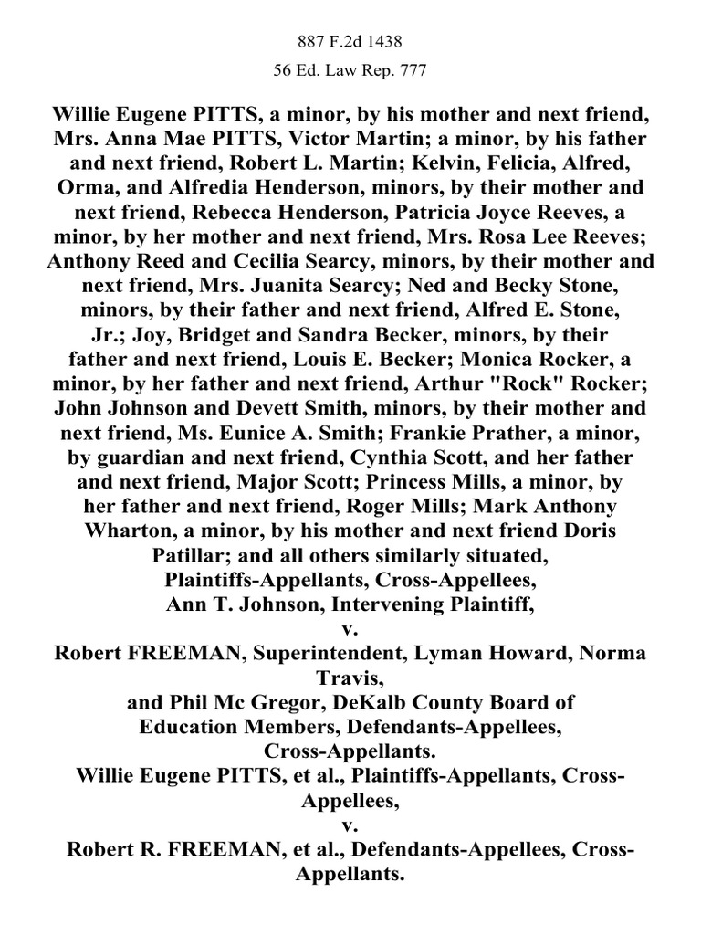 Willie Eugene Pitts, a Minor, by His Mother and Next Friend, Mrs. Anna