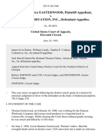 Mrs. Lizzie Beatrice Easterwood v. CSX Transportation, Inc., 933 F.2d 1548, 11th Cir. (1991)