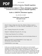 United States v. Jackie D. Long, Robert F. Money, United States of America v. Keith A. Griffin, 935 F.2d 1207, 11th Cir. (1991)