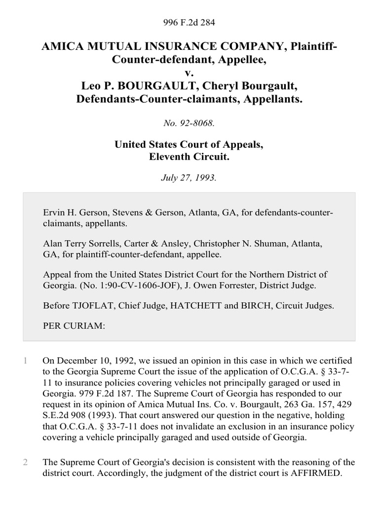 Amica Mutual Insurance Company, PlaintiffCounterDefendant v. Leo P