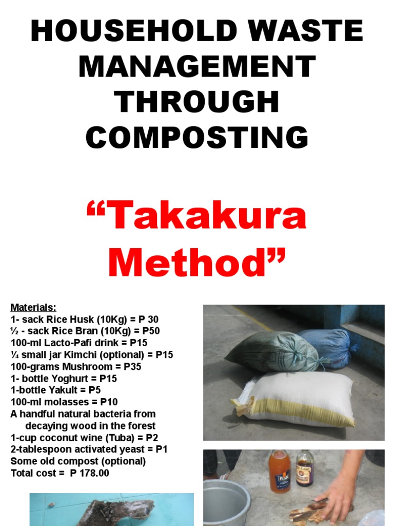 Composting Household Waste: Takakura Method | PDF | Compost ...