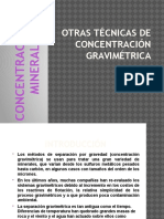 Otras Técnicas de Concentración Gravimétrica