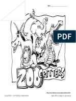 Woody S Zoo Critters Coloring