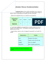 Magnitudes Físicas Fundamentales: Magnitud Física Símbolo